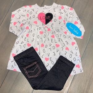 6-9M Pink 2 Piece Baby Girl Matching Set